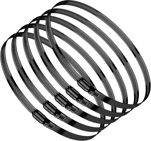 Miniatura 14 de BOTTEN 15 piezas Abrazadera de manguera negra, 1-1/3" - 2-1/4" (33-57mm) Abrazaderas de manguera de acero inoxidable 304, juego de surtido