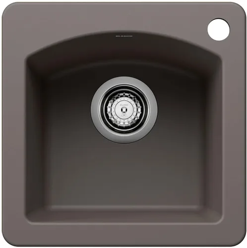 Miniatura 9 de BLANCO 443070 Diamond Silgranit - Fregadero de barra para empotrar o empotrar, color blanco suave