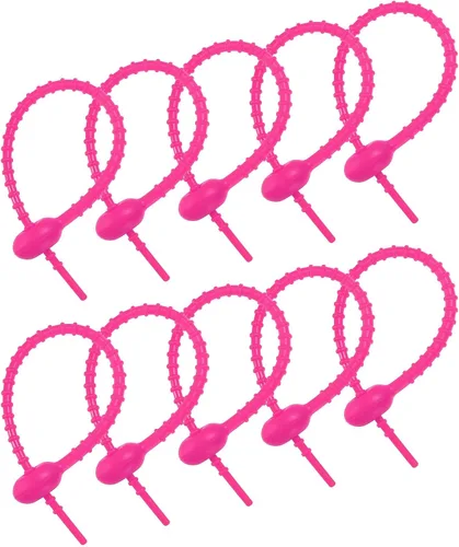 Miniatura 11 de MECCANIXITY Paquete de 20 bridas de silicona reutilizables de 7 pulgadas para el hogar, oficina, cocina, organizador de bolsas de alimentos, gestión