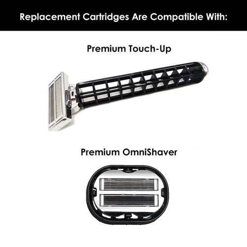 Miniatura 2 de Paquete de 6 cartuchos de repuesto Omnishaver de alta calidad con una herramienta de extracción de cuchilla, una alternativa a los desechables