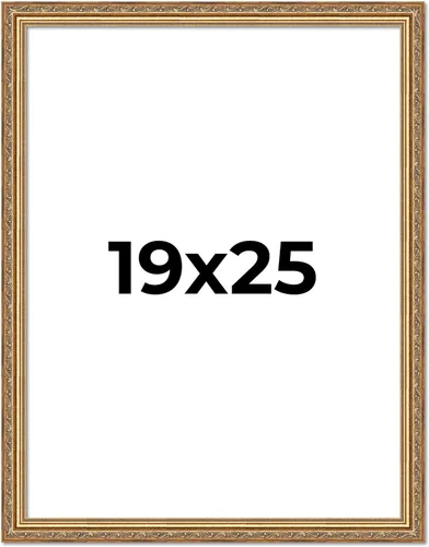 Miniatura 210 de Poster Palooza Marco de fotos de madera maciza ornamentada dorada de 3 x 3 pulgadas, ancho de moldeo de 1.25 pulgadas, con plexiglás acrílico UV