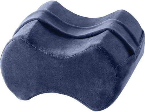 BodyMed - Almohada de apoyo para posicionamiento de piernas y rodillas, 10 x 8 x 6 pulgadas, color azul, contorno de cuña de espuma para personas