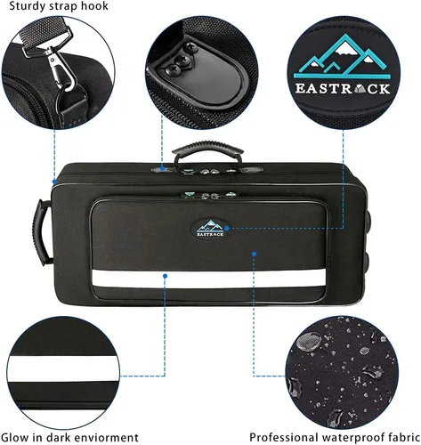 Miniatura 6 de EASTROCK Saxofón Alto Negro/Dorado Mi Bemol Kit Completo para Estudiantes Principiantes con Estuche de Transporte, Boquilla, Almohadillas Cojín