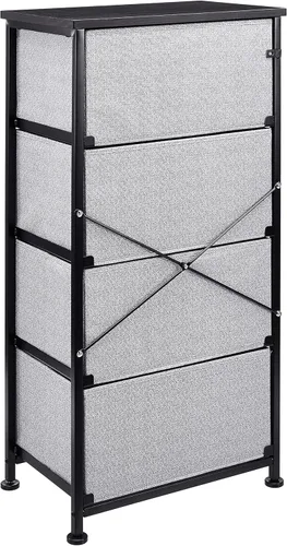 Miniatura 5 de Amazon Basics Organizador de almacenamiento de tela con 4 cajones para armario, color negro