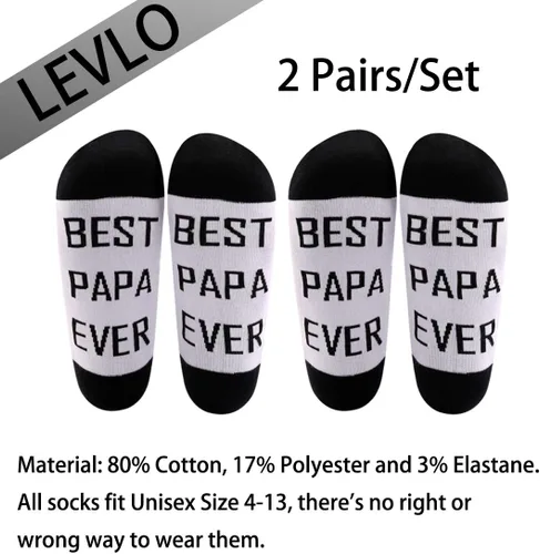Miniatura 2 de LEVLO Calcetines para papá El mejor regalo del día del padre para papá, tío o abuelo Regalo de cumpleaños para hombre