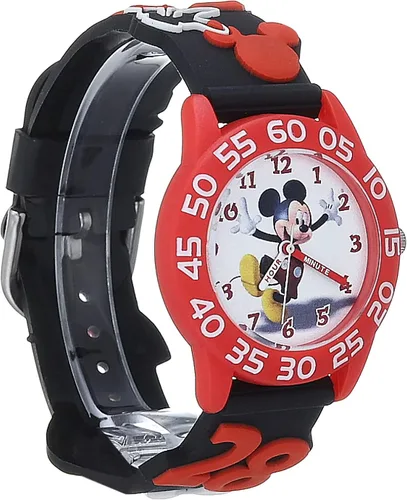 Miniatura 3 de Disney Mickey Mouse Kids - Reloj analógico de cuarzo con correa 3D para niños, Negro, Reloj de cuarzo