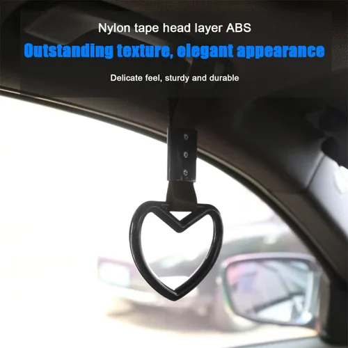 Miniatura 4 de 2 anillos Tsurikawa en forma de corazón, correa de mano para parachoques trasero, asa de corazón Janpanese para automóviles, SUV, metro, autobús