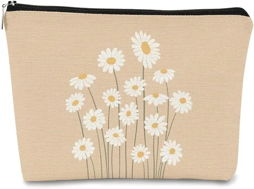 Bolsa de maquillaje floral, bolsa de cosméticos de flores, bolsa de maquillaje estética, bolsa de maquillaje pequeña, bolsa de maquillaje para flor