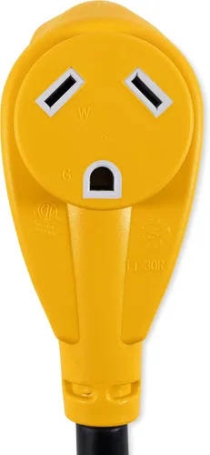 Miniatura 5 de Adaptador de generador PowerGrip con conexión estándar de hembra de 30 amperios y macho de seguridad de 30 amperios de 12 pulgadas de Camco