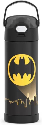 Miniatura 44 de THERMOS FUNTAINER Botella de acero inoxidable con aislamiento al vacío de 16 onzas con tapa ancha de canalón, Rosa Neón