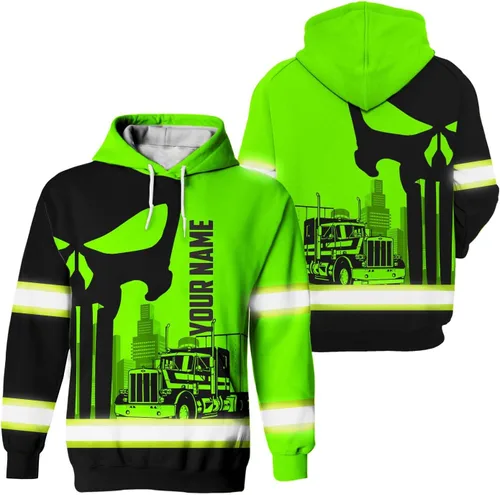 Miniatura 17 de Sudadera con capucha de alta visibilidad para hombres - Colección de trabajos con nombre personalizado Clase 3 Ropa de trabajo reflectante