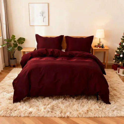 Miniatura 17 de Simple&Opulence - Juego de funda de edredón de lino francés 104"x 92" - 5 piezas (1 funda de edredón, 4 fundas de almohada) - Mezcla de lino natural