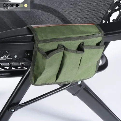 Miniatura 6 de PATIKIL Organizador de reposabrazos para silla, paquete de 2 sillas plegables para exteriores, reposabrazos, revistas laterales, bolsa