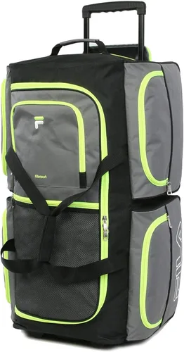 Miniatura 5 de Fila Bolsa de lona grande con 7 bolsillos, gris, lima, (GreyNeon Lime), Bolsa de lona grande con 7 bolsillos