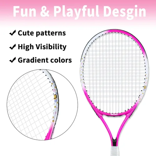 Miniatura 4 de Senston Kids Tennis Racket Set (17 & 23 Inch) - 1 Pack Junior Tennis Racquet, Lightweight Aluminum Frame, Includes Cover