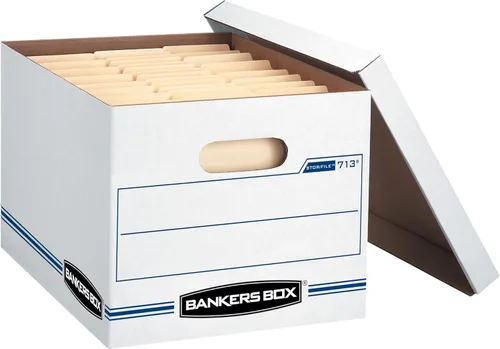 Miniatura 6 de Bankers Box Paquete de 12 Cajas de Almacenamiento de Archivos de Servicio Estándar, Ensamblaje Estándar, Tapa Removible, Carta/Legal (0071301)
