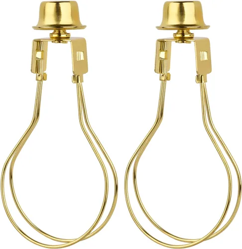 Miniatura 12 de WEAVERBIRD Lamp Shade Holder, Clip on Lampshade Adapter, Lamp Shade Light Bulb Clip Adapter, Spring Clip for Light Bulbs, Antique Brass