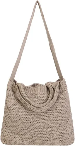 Miniatura 14 de ENBEI Bolsos de mano estéticos Bolsos de hombro Bolsos de mano de ganchillo Bolsos grandes Bolso de compras de hombro bolso grande bolso lindo Rayas