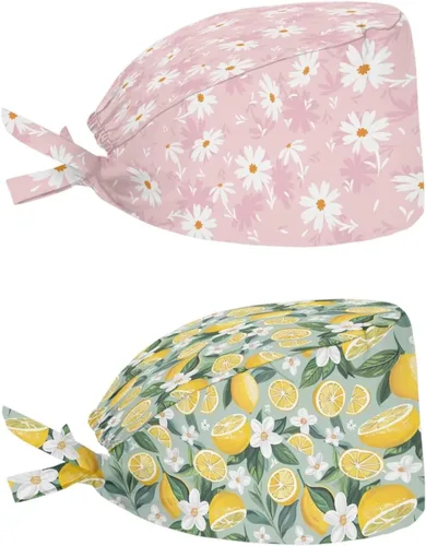 Miniatura 105 de Babrukda Paquete de 2 gorras con banda para el sudor ajustable con lazo en la espalda, gorro divertido