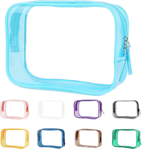 Miniatura 4 de Bolsa de aseo transparente pequeña Buminee, bolsa de viaje aprobada por la TSA, bolsas de viaje para artículos de tocador, bolsa de cosméticos