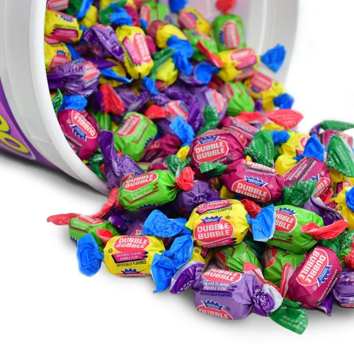 Miniatura 3 de Tootsie Roll Dubble Bubble Gum – 300 unidades de tina resellable de frutas y chicle envueltas individualmente – sabores originales, sandía, manzana