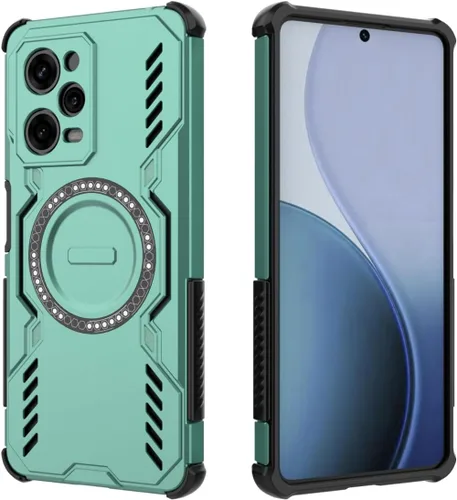 Diseño de funda de teléfono para Redmi Note 12 Pro 5G (6.67 pulgadas), funda a prueba de golpes con anillo magnético, color verde