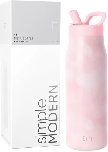 Miniatura 20 de Simple Modern Botella de agua con tapa de pajilla Termo de acero inoxidable aislado Botellas de agua reutilizables para viajes para gimnasio