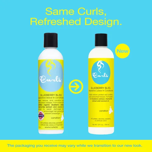 Miniatura 3 de Curls Blueberry Bliss Acondicionador Reparador Permanente - 8 oz, Ayuda a Reparar Daños y Prevenir la Rotura, Acondicionador para Cabello Rizado