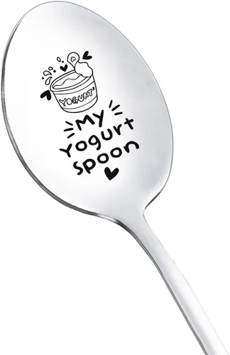 My Yogurt Spoon - Cuchara de regalo para amantes de los yogures, mujeres y hombres, regalo de cumpleaños de Navidad para hijo, hermana, cucharas de