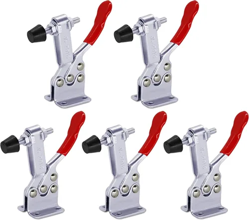 Miniatura 5 de 3 abrazaderas de palanca de capacidad de sujeción de 500 libras 225D, abrazadera horizontal de liberación rápida, abrazadera de sujeción grande
