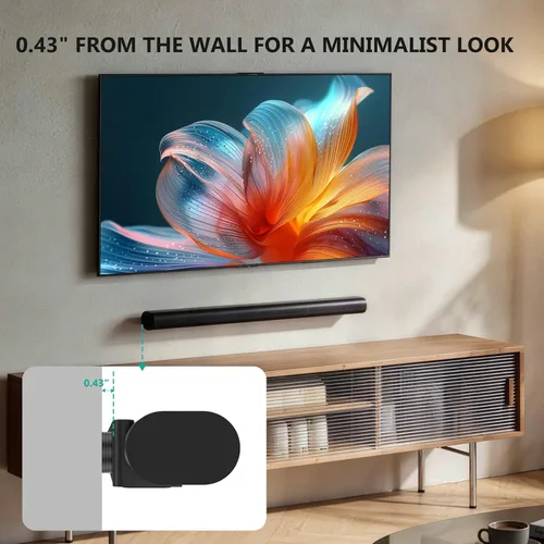 Miniatura 4 de WALI Soporte de barra de sonido para Sonos Arc y Sonos Arc Ultra - Soporte de pared para barra de sonido, diseño minimalista, perfecto para Negro