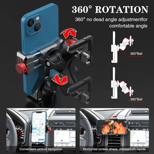 Miniatura 6 de Soporte de teléfono de ventilación de aluminio mejorado para Ford F150 (2015-2020), Expedition (2018-2021), súper resistente (2017-2021)