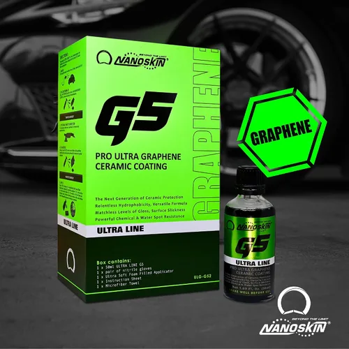 Miniatura 2 de Nanoskin Ultra Line G5 Ultra Graphene Revestimiento Cerámico - Revestimiento cerámico duradero para pintura de automóviles para detallado