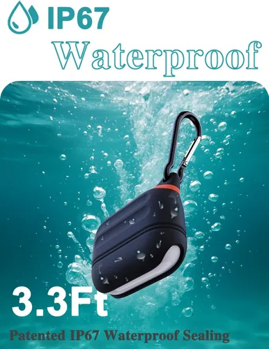 Miniatura 4 de HALLEAST Funda impermeable para AirPods Pro 3, LED frontal visible y compatible con carga inalámbrica, funda protectora de silicona compatible