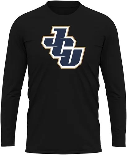 Miniatura 287 de Camisa deportiva de manga larga oficial de la NCAA Collegiate para hombre, colección negra con logotipo primario