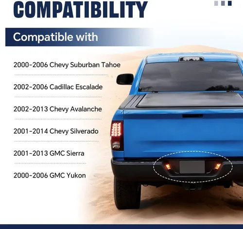 Miniatura 2 de PIT66 Luces de matrícula, compatibles con Cadillac Escalade 2002-2006/Chevy Avalanche 2002-2013/Chevy Silverado 2001-2014/Chevy Suburban Tahoe