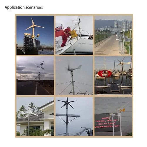 Miniatura 4 de Aerogenerador ATO 1000W, 48V, velocidad nominal del viento 41.0 ft/s, generador de turbina eólica para casas, barcos de pesca y plantas de energía