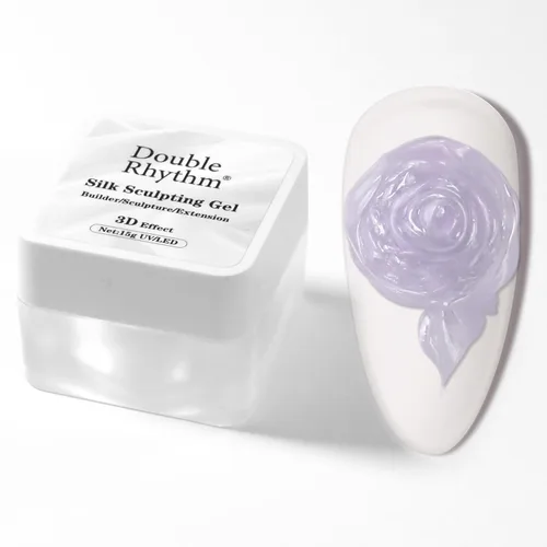 Miniatura 13 de Double Rhythm 3D Gel de uñas en gel transparente sólido para esculpir, antiadherente, gel duro para construcción, tallado, moldeado, extensión