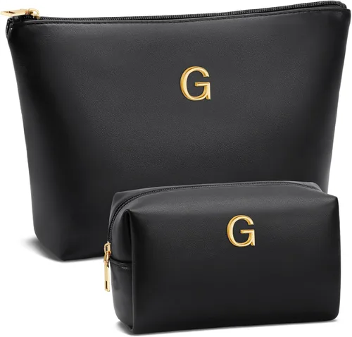 Miniatura 61 de Regalos para mujeres Juego de bolsa de maquillaje inicial para niñas, regalos personalizados para dama de honor, amiga, graduación, profesora
