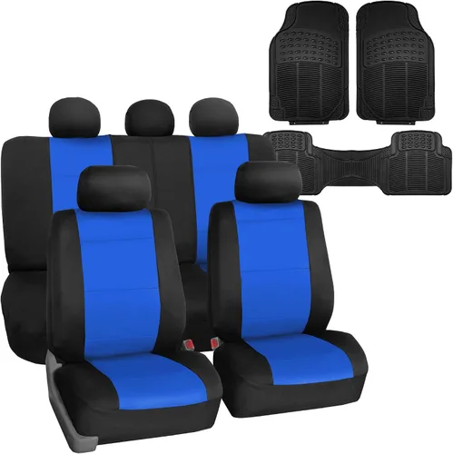 Miniatura 11 de FH Group Juego completo de fundas de asiento de neopreno – Ajuste universal para autos, camiones y SUV (negro) FB083115 + F11306
