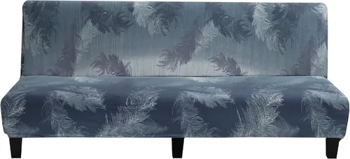 Miniatura 34 de MIFXIN Funda elástica para sofá cama sin brazos, funda de elastano para futón, plegable, sin reposabrazos, protector de muebles para sofá cama