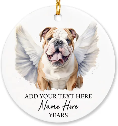 Miniatura 16 de Airedale Terrier - Adorno personalizado de alas de ángel para perro, regalo de pérdida de condolencias de mascotas, adorno de Navidad conmemorativo