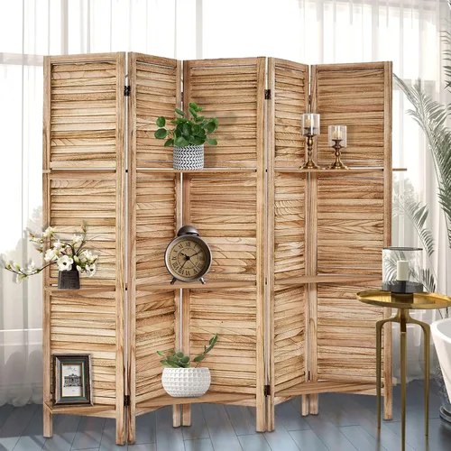 Miniatura 23 de Divisor de habitación con estantes, pantalla de privacidad, separadores de habitación y pantallas de privacidad plegables, separador de separación