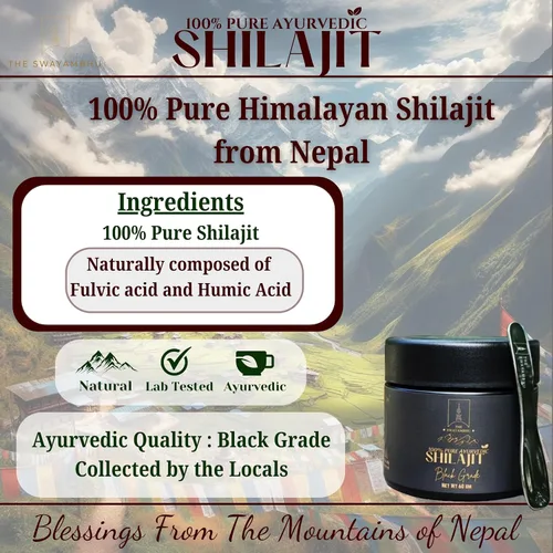 Miniatura 5 de SHILAJIT Resina SHILAJIT 100 % pura del Himalaya Nepalí, suplemento ayurvédico de grado negro, infusión de miel, cosechado a mano, probado