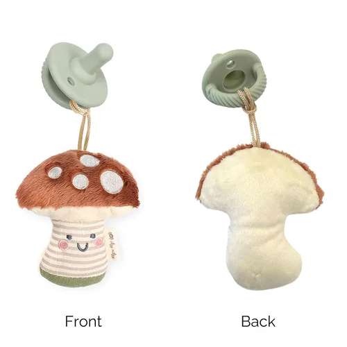 Miniatura 2 de Itzy Ritzy - Juego de chupón y Lovey; Set de hongo de felpa desmontable y chupón de silicona verde a juego; Ideal para edades de 0 meses en Diseño