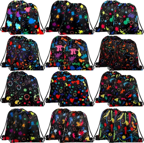 Miniatura 10 de Marsui 24 piezas Bolsas de regalo con cordón para fiesta en la piscina, bolsas de golosinas para regalos de fiesta, bolsas de dulces para regalos
