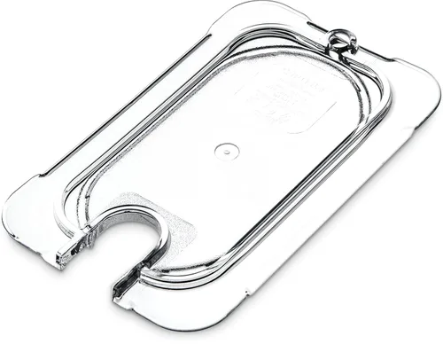 Carlisle FoodService Products StorPlus StorPlus - Tapa universal de policarbonato con muescas, superficie plana con muescas, transparente (paquete