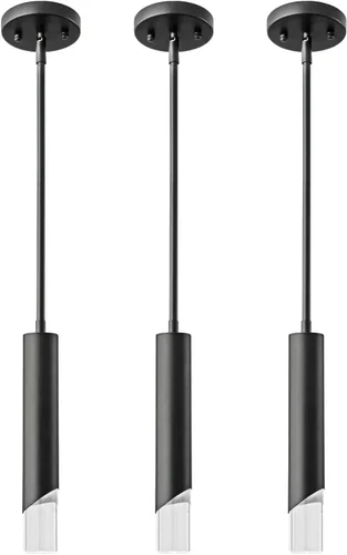 Miniatura 13 de Luces colgantes modernas en la cocina, mini lámpara colgante negra para dormitorio, mesita de noche, candelabro pequeño, lámpara colgante de techo
