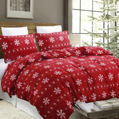 Miniatura 11 de Vaulia Funda de edredón de Navidad Twin, colección de ropa de cama de microfibra navideña con patrón de árbol a cuadros de Navidad, incluye 1 funda