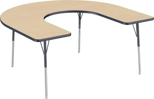 Miniatura 104 de FDP Clover Mesa de Actividades Escolar y de Oficina (48 x 48 pulgadas), patas estándar con deslizadores giratorios para entornos de asientos